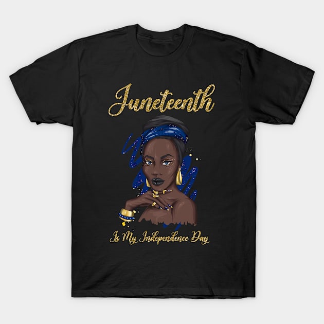 Juneteenth Black Girl Cute afro Girl Queen Celebrating 1865 Independence T-Shirt by kevenwal